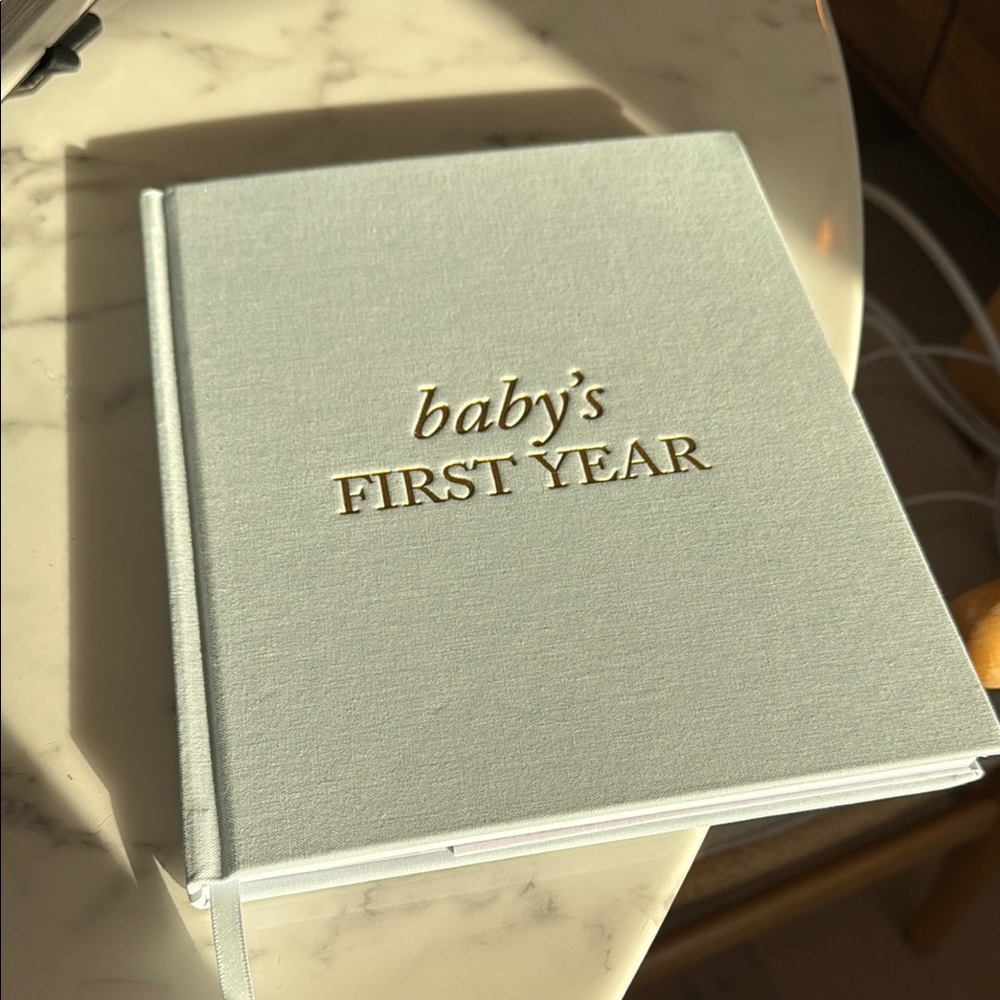 *NWOT* Baby's First Year Memory Book - Gold and Gray